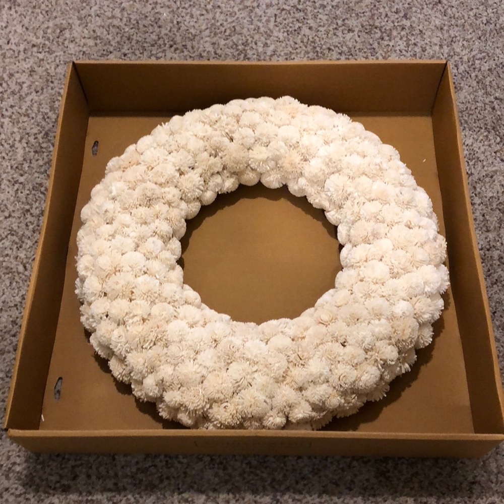 Smith & Hawken Shola Pom Wreath
